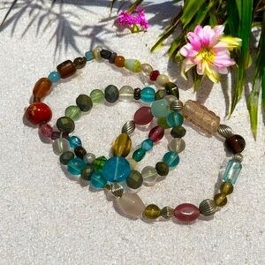 Colorful Glass Beaded Bracelet Set (3)